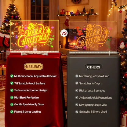 🔥50% OFF!🔥Led Drawing Board For Kids-Acrylic Dry Erase Light-Up Board with Stand Markers Wipes Spray Bottle